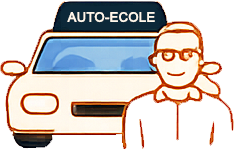Voiture auto-école utilisée pour les cours avec Yann